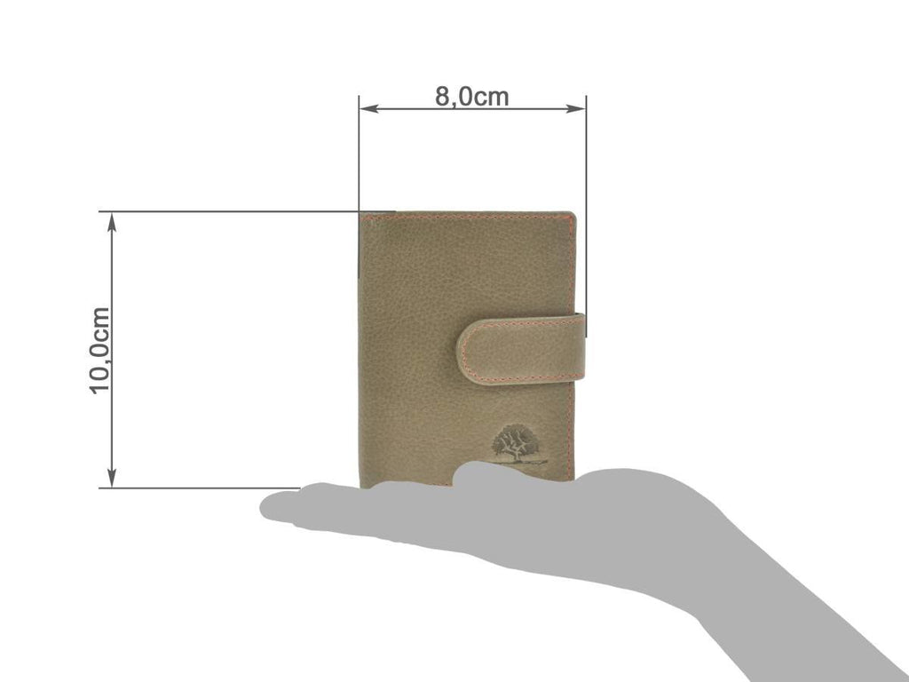 Brown bifold leather wallet for men with card slots and coin pocket - Greenburry