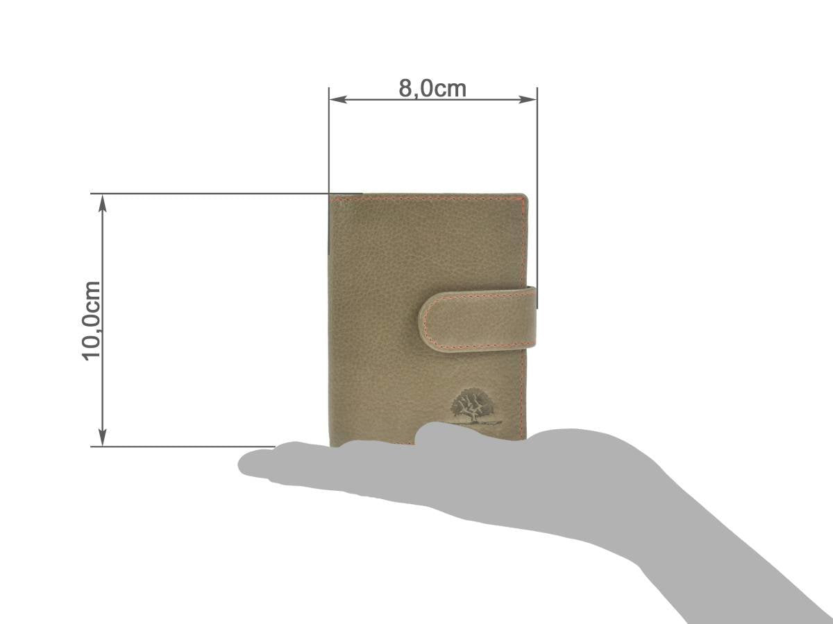 Brown bifold leather wallet for men with card slots and coin pocket - Greenburry