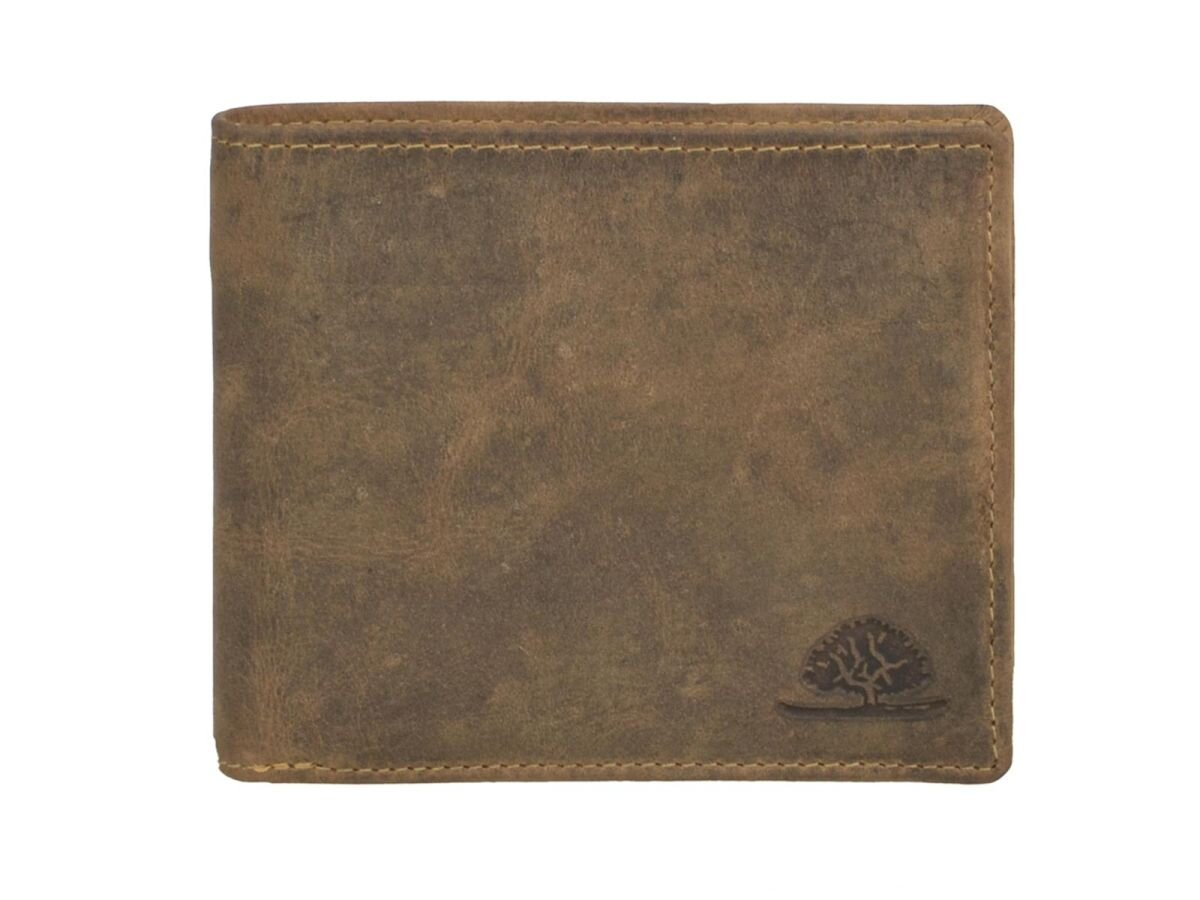 Greenburry Men's Leather Wallet antique brown with removable card holder - Vintage Original