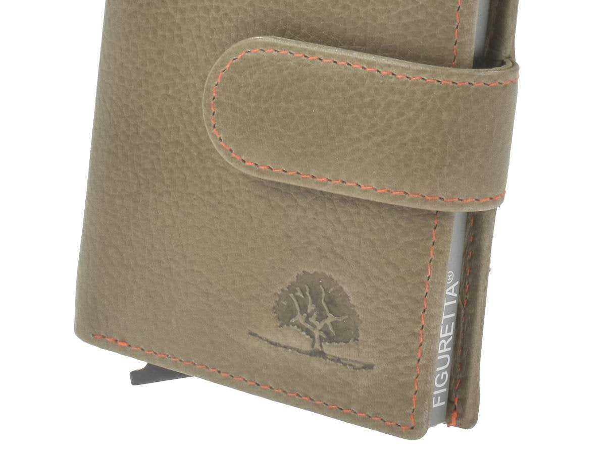 Brown bifold leather wallet for men with card slots and coin pocket - Greenburry