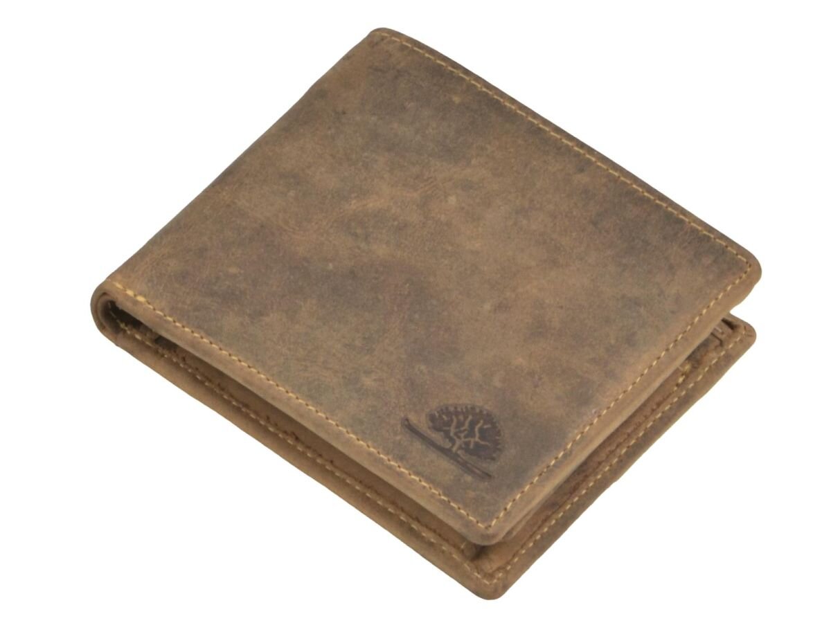 Greenburry Men's Leather Wallet antique brown with removable card holder - Vintage Original